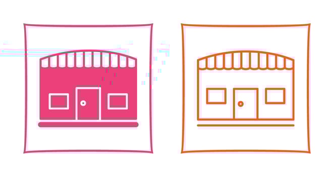 Unique Store Vector Icon