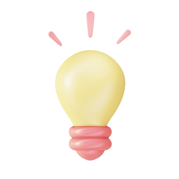 3d illustration icon of light bulb lamp for UI UX web mobile app social media ads png