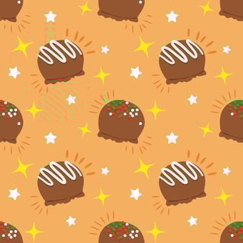 Seamless vector pattern with desserts.