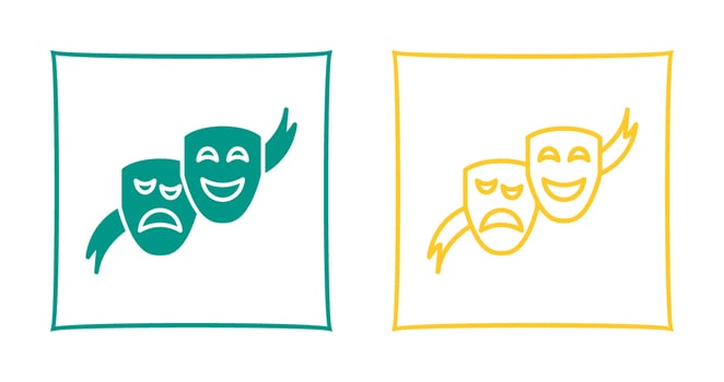 Theater Masks Vector Icon