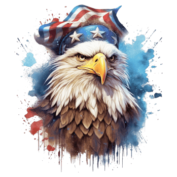 eagle with american flag . png