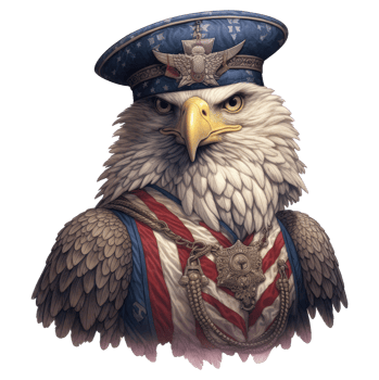 eagle wearing army outfit . png