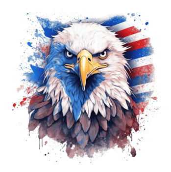 eagle with american flag . png