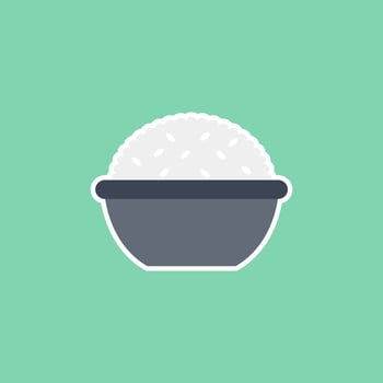 rice bowl flat design vector illustration