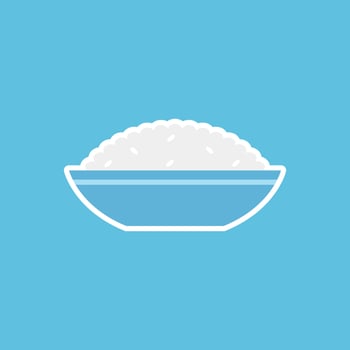 rice bowl flat design vector illustration