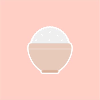 rice bowl flat design vector illustration