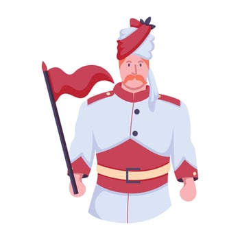 Trendy British Soldier vector