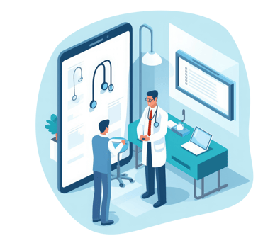 The design involves consultation with a physician . png