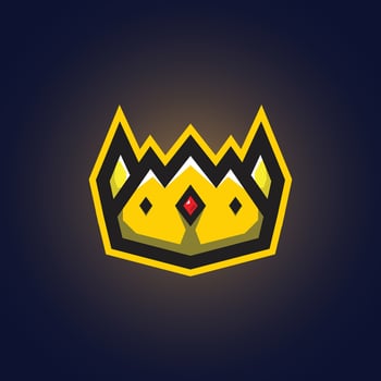 vector e-sport logo king crown