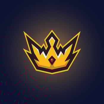 vector e-sport logo king crown