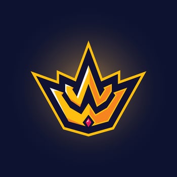 vector e-sport logo king crown
