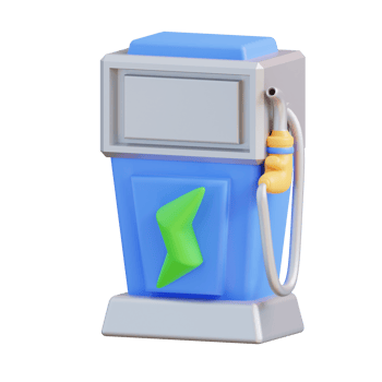 3d illustration electric car fueling station png