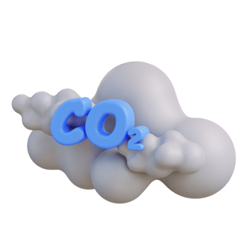 3d illustration of a cloud with carbon dioxide png