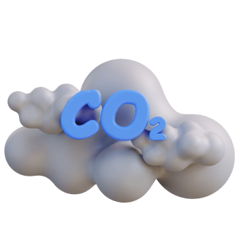 3d illustration of a cloud with carbon dioxide png