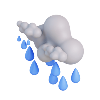 3d illustration of a cloud with rain png