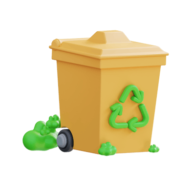 3d illustration of a recycling bin png