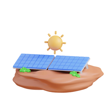 3d illustration of a solar panel png