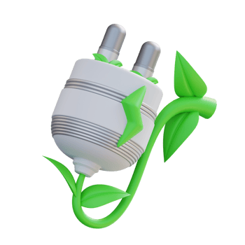 3d illustration of charging plant png