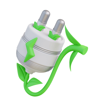 3d illustration of charging plant png