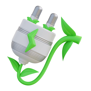 3d illustration of charging plant png