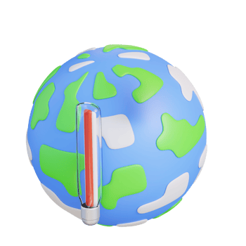 3d illustration of global warming png