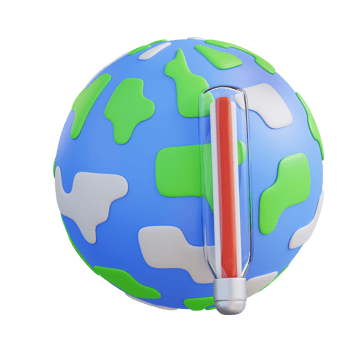 3d illustration of global warming png