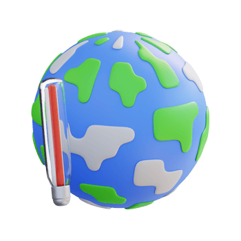 3d illustration of global warming png