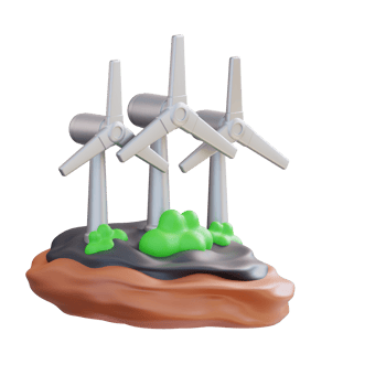 3d illustration of wind power plant png