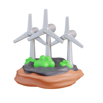 3d illustration of wind power plant png