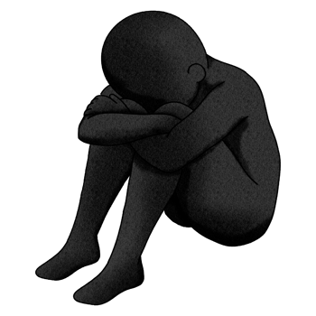 Human with sad feelings png