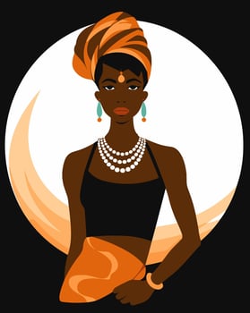 beautiful african woman vector