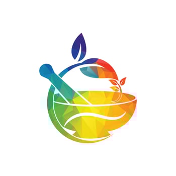pharmacy logo icon vector template. herbal medicine logo.