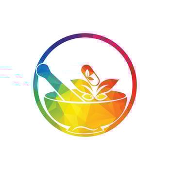 pharmacy logo icon vector template. herbal medicine logo.