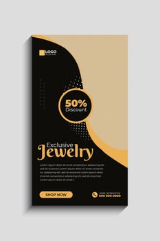 Jewelry Social Media Story Template vector