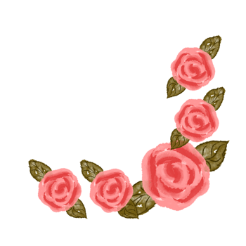 Gold flower frame png