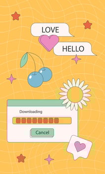Social media vertical banners templates in old school nostalgic design with computer interface elements. Retro 80s 90s aesthetic backgrounds. Set of vintage ig stories in vaporwave Y2K style. Vector. vector