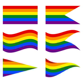 Pride LGBT Element clip art Colorful rainbow LGBTQ pride celebration icon flag vector
