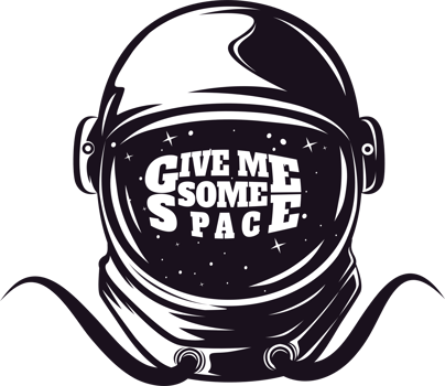 Give Me Some Space, Astronaut and Space Typography Quote Design. png