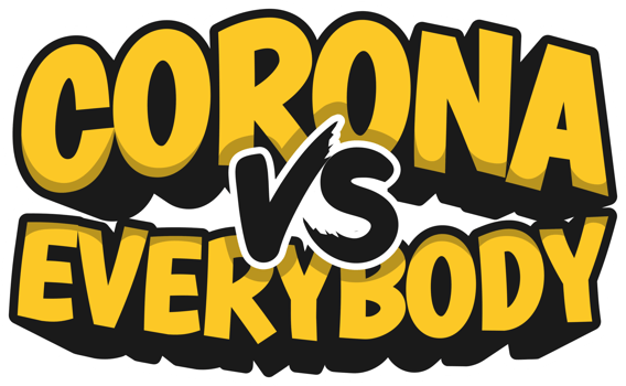 Corona vs Everybody, Covid-19 Motivational Typography Quote Design. png