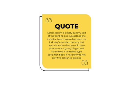 Quotes template set in 1 variations decorative frame block with creative quotation marks and place with sample text message box vector typographic block or website element