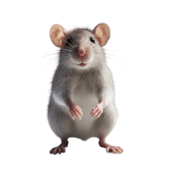 Illustration painting of cute rat isolated transparent background, Digital art, , png