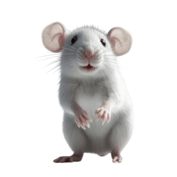 Illustration painting of cute rat isolated transparent background, Digital art, , png