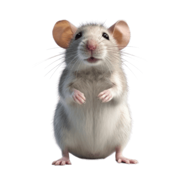 Illustration painting of cute rat isolated transparent background, Digital art, , png