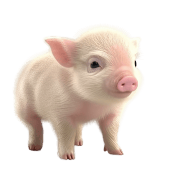Illustration painting of cute pig isolated transparent background, Digital art, , png