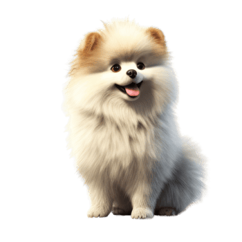 Illustration painting of cute dog isolated transparent background, Digital art, , png
