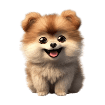 Illustration painting of cute dog isolated transparent background, Digital art, , png