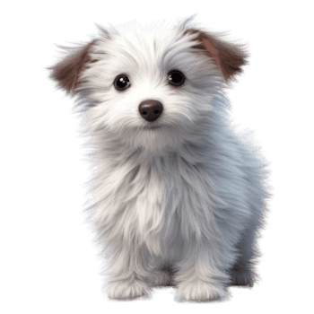 Illustration painting of cute dog isolated transparent background, Digital art, , png