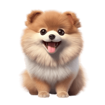 Illustration painting of cute dog isolated transparent background, Digital art, , png