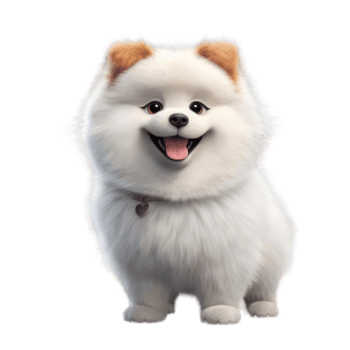 Illustration painting of cute dog isolated transparent background, Digital art, , png