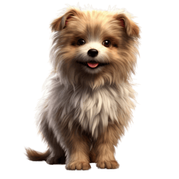 Illustration painting of cute dog isolated transparent background, Digital art, , png
